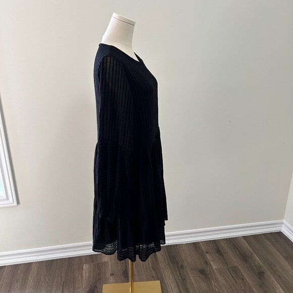 EUC MINKPINK Lylah Long Sleeve Dress in Black, Relaxed Fit, Size Large - Picture 6 of 16